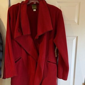 Maralyce Ferree fleece Red Women's Coat New with tags size M